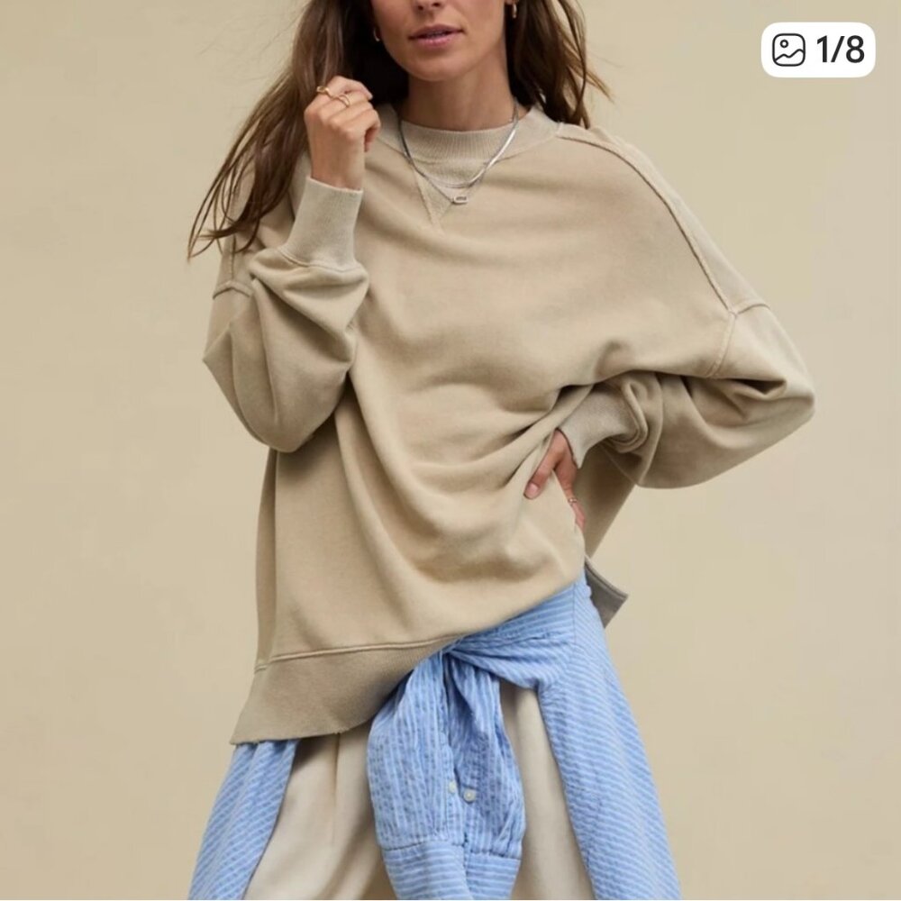 NWT aerie Big Chill Crew Oversized Sweatshirt - Small